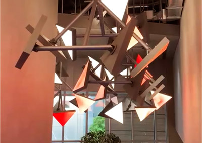 Installazione impianto illuminazione lampadari interattivi @Dubai Address Sky View
