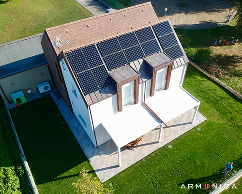 Impianto fotovoltaico e pompa di calore @villa impatto zero