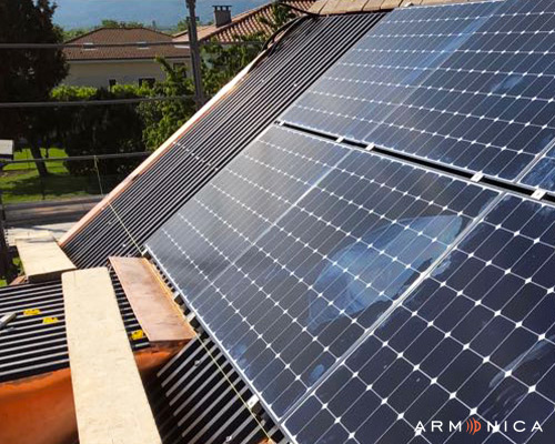 Impianto fotovoltaico e pompa di calore @villa impatto zero Rivarolo